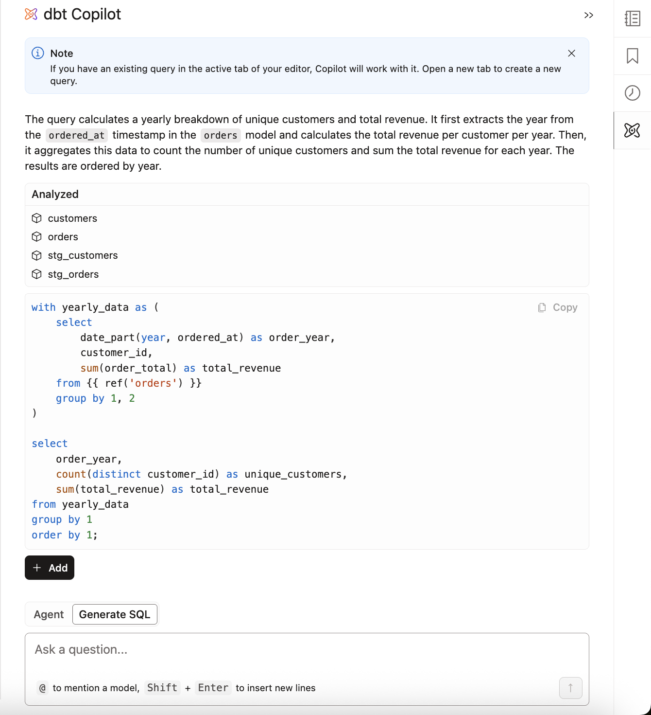 dbt Insights with dbt Copilot